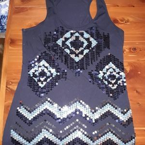 Fitted Sequins tank top